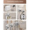 3-pack punch-free stainless steel broom and mop multifunctional rack hooks