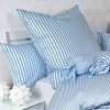 Janine Design Striped Bed Linen Modern Classic Light Blue Pillowcase