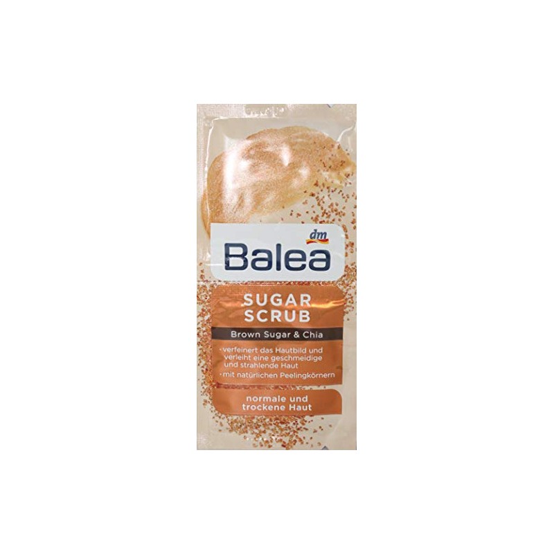 Balea Sugar Scrub Scrub Brown Suger & Chia Pack of
