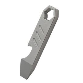 Titanium EDC Pry Bar, Portable Mini Pry Tool with Bottle Opener, Bag, Mini Pry Bar for Daily Use, Camping