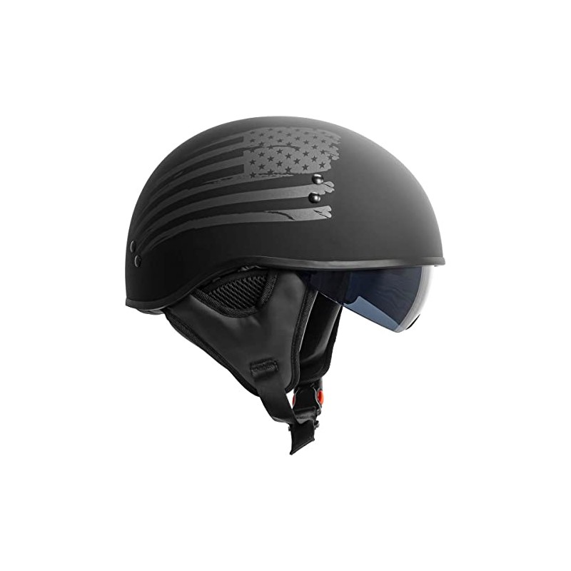 Torc T-59 Half Flag Helmet (Matte Black - XX-Large)