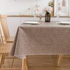 Pioggia Vinyl Tablecloth with Flannel Backing Rectangle Waterproof Oil-Proof Plastic