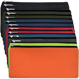 Trail maker 24 Pack Bulk Pencil Case Bags Bundle with Zipper for Kids, School, Offices | Colorful Pencil Pouches in Bulk Packs