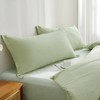 SAPHREAS Twin Size Sage Green Duvet Cover 100% Washed Cotton