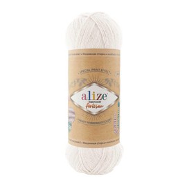 Alize Superwash Artisan Sock Wool, 100 g, 75% Wool, Knitting Wool, Crochet Yarn, Choice of Colours, Colour: 55 White