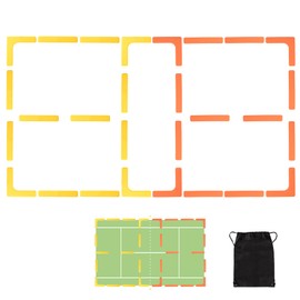 Hikeen Pickleball Court Lines Marker Kit Anti-Slip and Wind-Resistant Throw Down Markers 84pcs, Pickleball Net Court for Outdoor Indoor Court