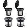 4 Reusable Refillable K Cup Coffee Filter Pods for Ninja