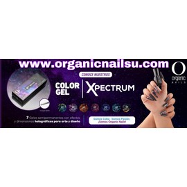 Organic Nails XPECTRUM COLOR GEL KIT 7 BOTES mins 7.5 ml