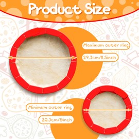 WYMECT Adjustable Silicone Pie Crust Shield, BPA-Free, Reusable Protector for 8-10.7 Inch Pies, Heat Resistant Up to 450°F, Dishwasher Safe, Ideal for Baking Pies, Pizza & More (Red)