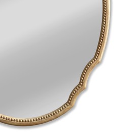 Chloe Lighting Reflection Contemporary Maple Wood Finish Oval Framed Wall Mirror 36'' Height