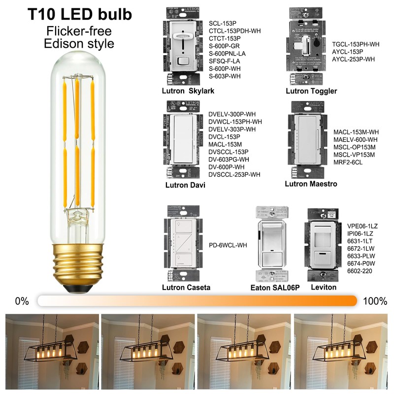 Arberlic 5 Inch T10 LED bulb,6W tubular light bulb Equivalent