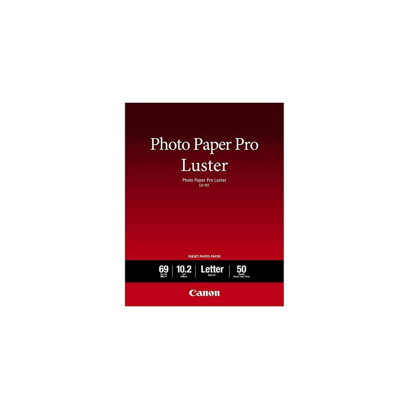 Canon LU-101 LTR(50) Luster Photo Paper Letter, 50 Sheets (LU-101