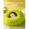 SSDHUA Autumn and Winter Cat Bed Semi-Enclosed Plush Warm Thickened