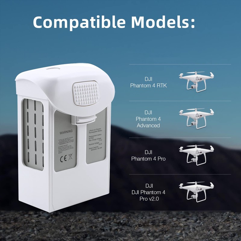 KUWATA Phantom 4 Batteries, 2-Pack 5870mAh Intelligent Flight Battery for