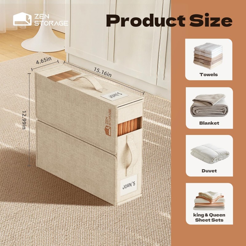 6 Pack Sheet Storage Organizer (King & Queen Size) with