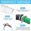 4pcs Pool Hose Connector, Hose Adapter for 32 mm to