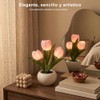 MOYAC Lámpara de Tulipanes de Mesa con 3 Flores, Luz