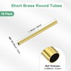 M METERXITY 10-Pack 30mm Brass Round Tubes, 2mm Outer Diameter