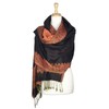 PASKMLNA Border Pattern Double Layered Pashmina Shawl Scarf Wrap Stole