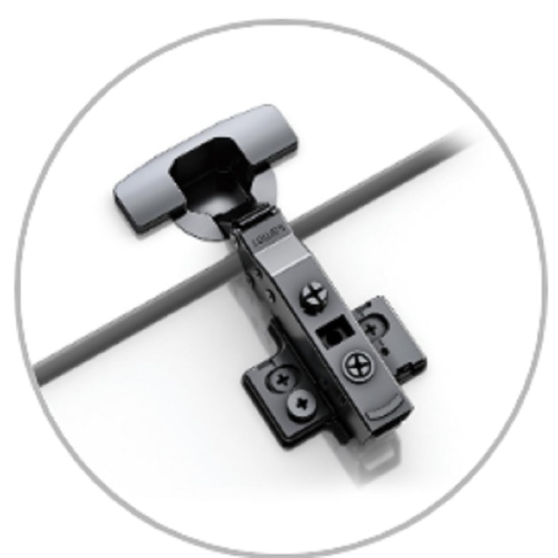 2XSamet Clip Top Black Soft Close 110° Inset Cabinet Hinge