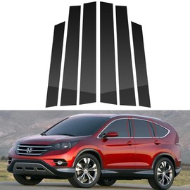 BASIKER 6 Pcs Compatible withHonda CR-V 2007-2011 Door Window Trim Anti Scratch Stickers Door Pillar Moldings