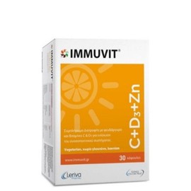 Leriva Immuvit C+D3+Zn Dietary Supplement for Immune System Support 30caps