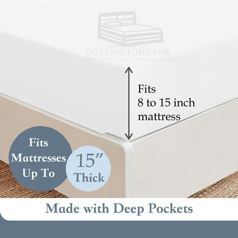 Split Queen Size Fitted Sheet-Premium Hotel Quality - Fitted Sheet