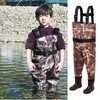 NEYGU Breathable and Waterproof Kids Chest Wader with Rubber Boots.