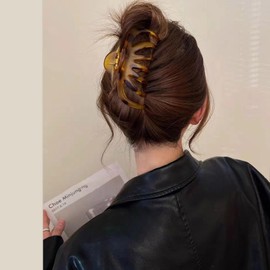 Fuyunohi Hair Clip, Large Hair Clip, Set of 2, Hair Claw, Barrette, Firm, Large Amount, Hair Arrangement, Hair Clip, Adult, Stylish, Korean Style, Simple, Non-Trace, Hair Clip, Women's, Fashion,