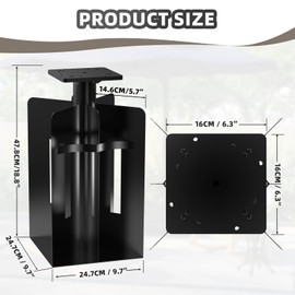 SERABETTO In-Ground Umbrella Base, 2200lbs Capability In-Ground Umbrella Holder, Outdoor Umbrella Stand for Offset Cantilever Umbrellas