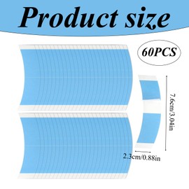 klahh 60PCS Wig Tape Double Sided Extra Strong Toupee Tape Waterproof Lace Wig Tape Extra Strong Toupee Tape for Extensions, Toupees, Lace Fronts