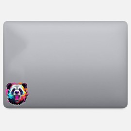 Colorful Cute Panda Sticker For Car, Bike, SUV, Truck, Helmet, Laptop, Water Bottle, Notebook, Decal window, Guitar, Skateboard, Bumper Vinyl Waterproof sticker 5 inch (Design 3)