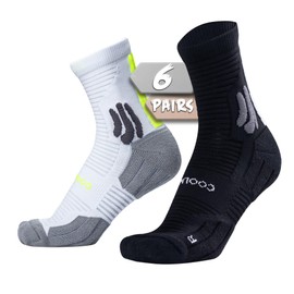 BRISIRA Coolmax Bamboo Viscose Compression Running Socks Men Women Athletic Tennis Golf Walking Moisture Wicking Anti Blister