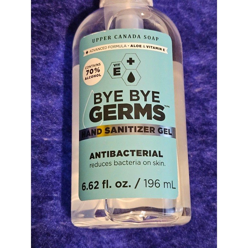 Upper Canada Soap Bye Bye Germs Antibacterial Hand Sanitizer Gel