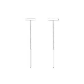 Elli Earrings Ladies Ear Hanger Pull-Through Rod Geo Trend in 925 Sterling Silver