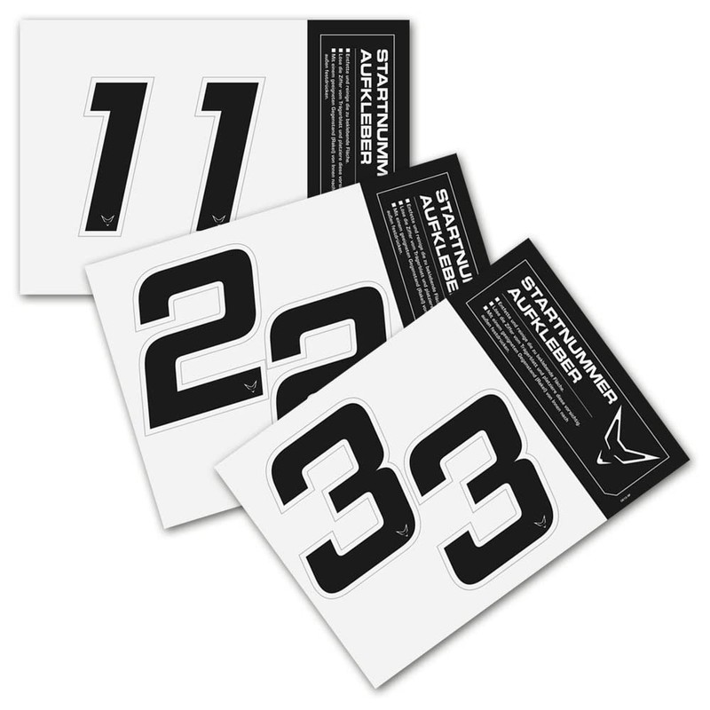 Number Sticker Set of 2 Black # 7