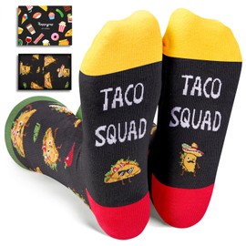 HAPPYPOP Taco Socks Taco Gifts Men Women - Mexican Socks Mexican Gifts, Cinco De Mayo