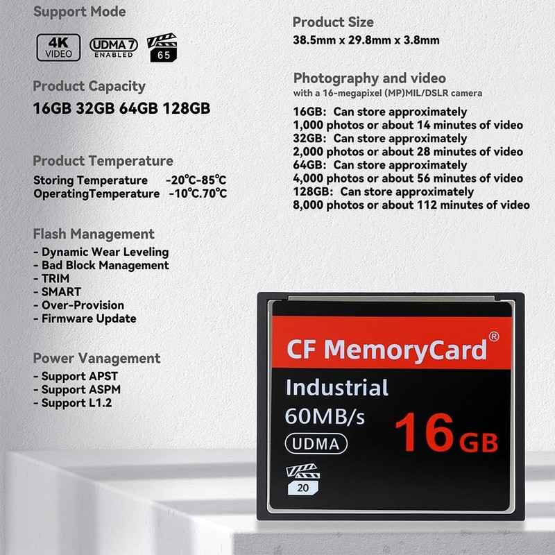 16GB Original high Speed CF Memory Card UDMA Speed Up