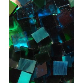 Unbranded Mosaic Glass: BLUE-GREEN/TEA