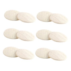 VICASKY 12pcs Natural Loofah Exfoliating Facial Pads for Deep Cleansing and Makeup Removal Gentle Washable and Reusable Scrubbers for Sensitive Skin for Travel and Daily Skincare Routine