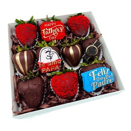 Father's Day fondant mold Set, Spanish English Bilingual Cupcake Toppers, Te Amo Papa Design, 3 Pieces, chocolate mold perfect size for chocolate covered strawberries and cupcakes.