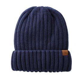 Home Prefer Gorro de invierno para hombre con forro, Azul marino, Talla única
