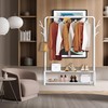 Simple Houseware 52-Inch Freestanding Closet Garment Rack with Storage Shelves
