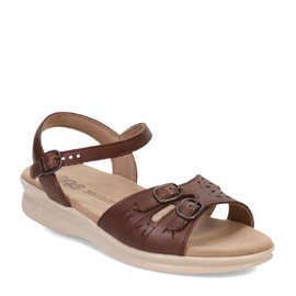 SAS Duo Adjustable Comfort Sandal Darkwood 7 N - Narrow (AA)