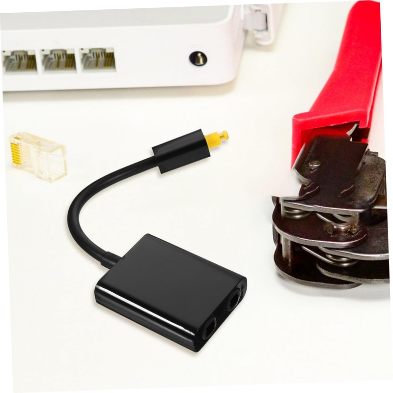 Mipcase Digital Optical Audio Splitter Black One Input to Two