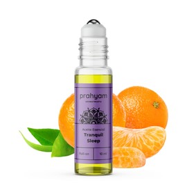 Aceite Esencial de Aromaterapia Tranquil Sleep para Dormir, Masaje, Spa y Meditación - Lavanda y Eucalipto - San Valentin Regalos 14 de Febrero Hombre - Roll On Oil 10 ml - PRAHYAM AYURTHECARY