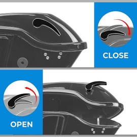 HIYOYO Gloss Black Saddlebag Latch Kit Saddle Bag Lid Lifters Compatible With Harley Touring Street Glide, Road Glide, Electra Glide, Road King, Ultra Limited, FLHR FLHT FLHX FLHTK 2014-2024