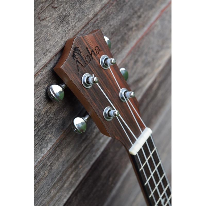 Aloha Ukulele Ebony Wood, Many Sizes, W/Wt EQ (Canadian brand)