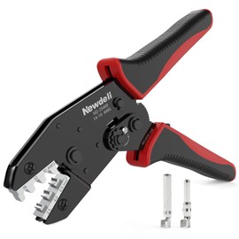 Newdeli Wire Crimping Tool for Solar Connectors - AWG 14 12 10 MC4 Crimping Tool Ratchet Wire Crimper for MC4 Connector Ratcheting Crimping Plier Crimp Tool