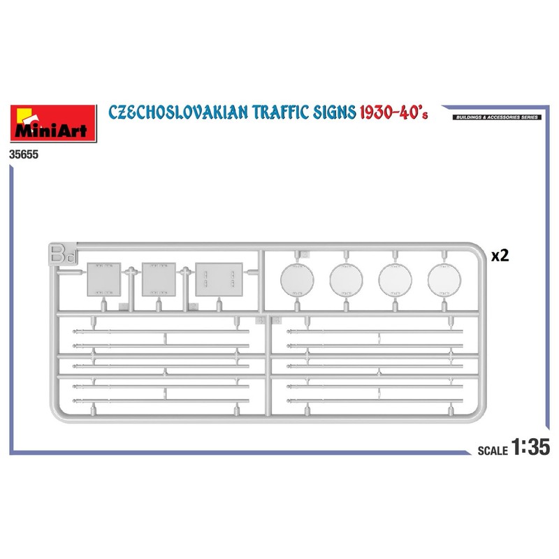 Mini Art 35655 1:35 Traffic Signs Czecheslo. 30-40 - Faithful